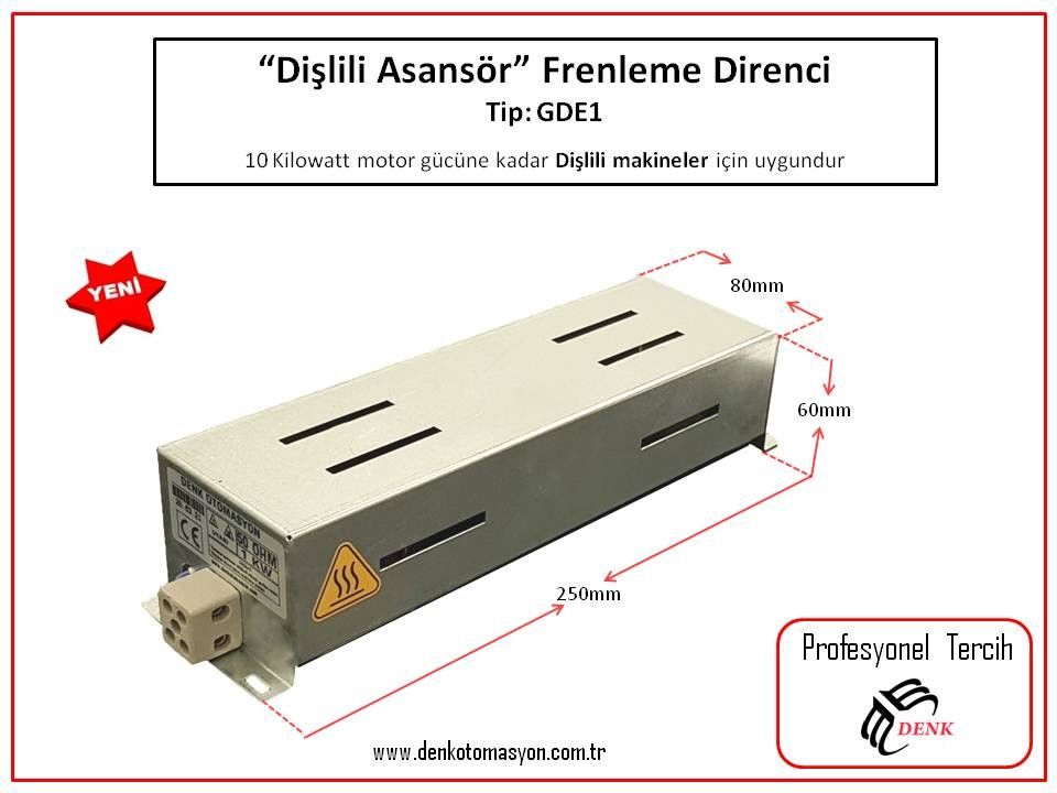 GDE1 Üniteli Galvaniz Frenleme Direnci