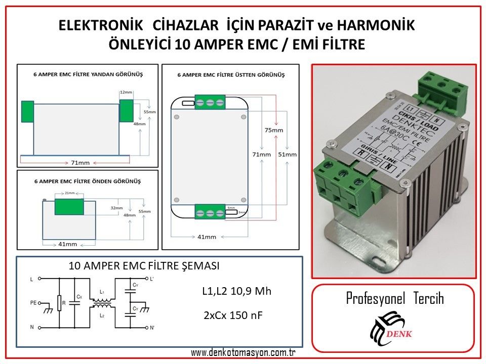 DPM 10 EMC Şebeke Filtresi