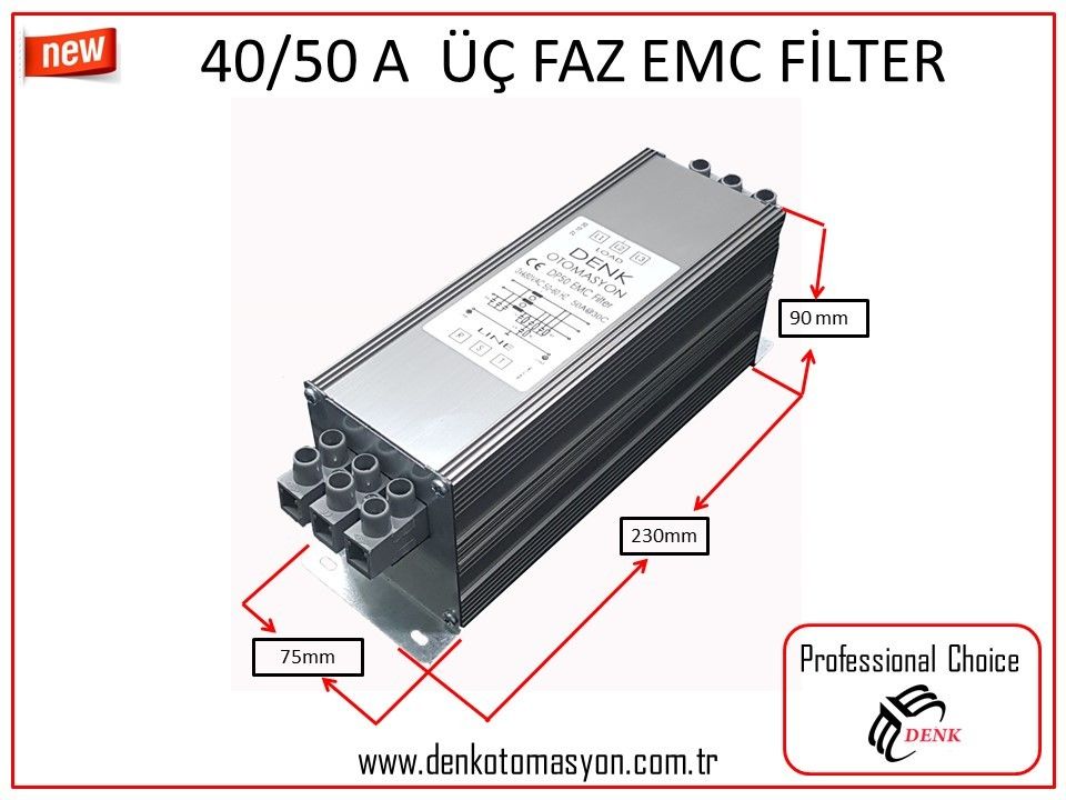 DPT50 Trifaze EMC Şebeke Filtresi