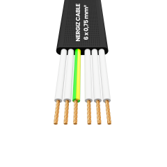 6x0.75mm2 Yassı Asansör Kablosu