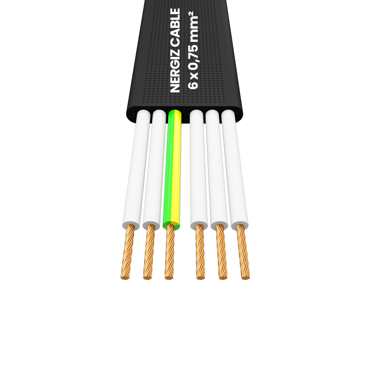 6x0.75mm2 Yassı Asansör Kablosu