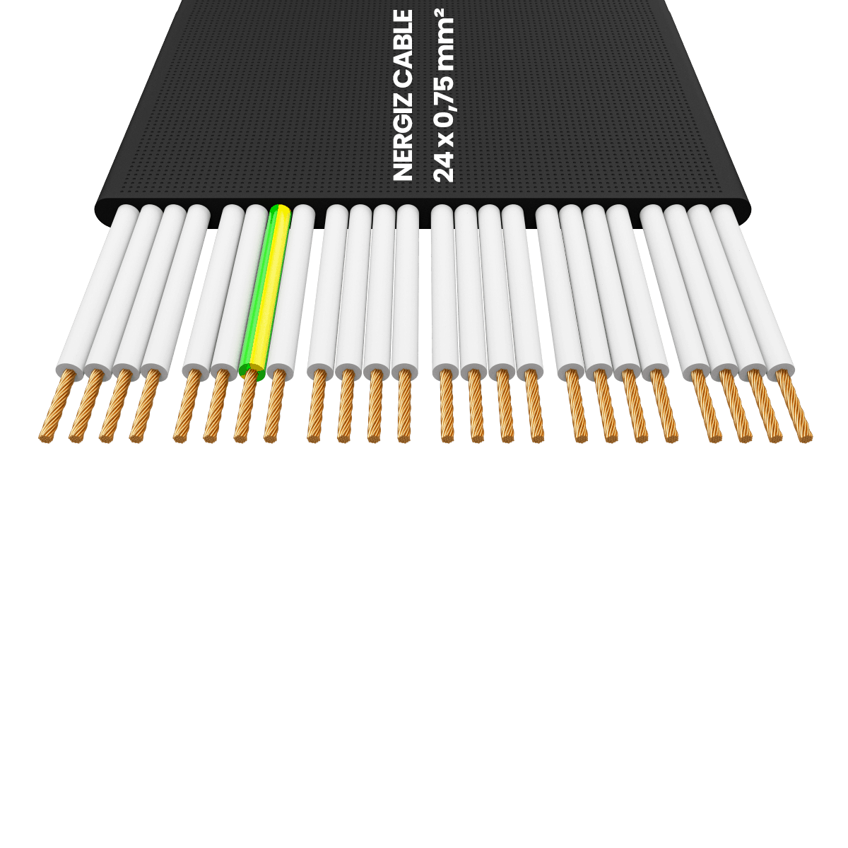 24x0.75mm2 Yassı Asansör Kablosu