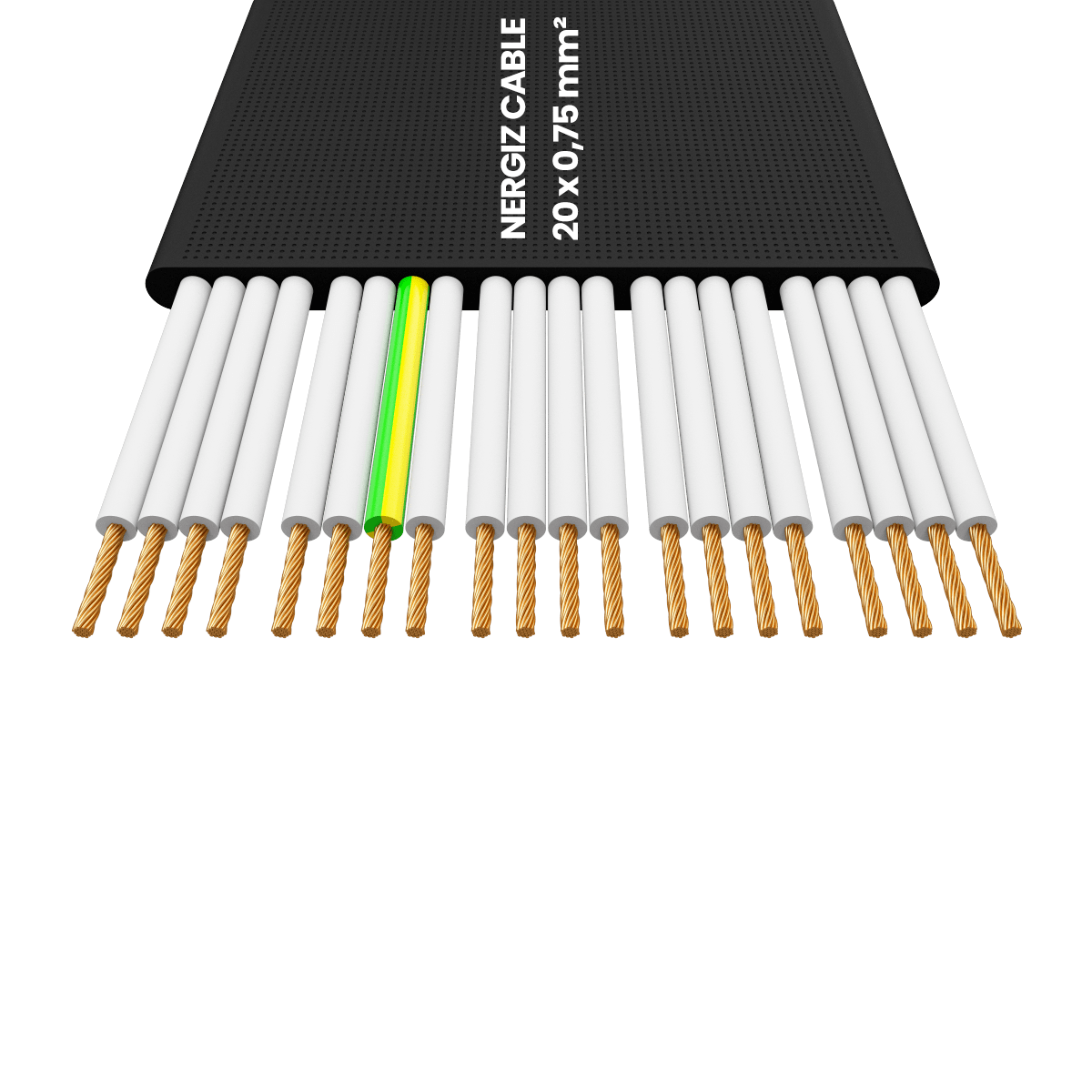 20x1mm2 Yassı Asansör Kablosu
