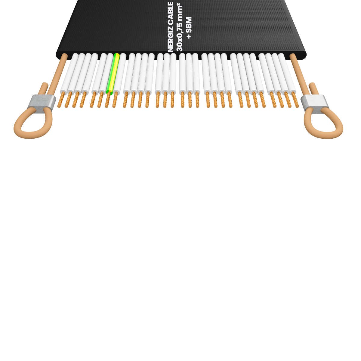 30x0.75mm2 + ÇH Halatlı Yassı Fleksible Kablo
