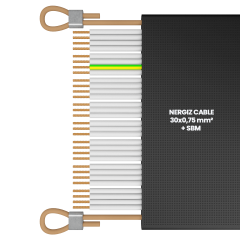 30x0.75mm2 + ÇH Halatlı Yassı Fleksible Kablo