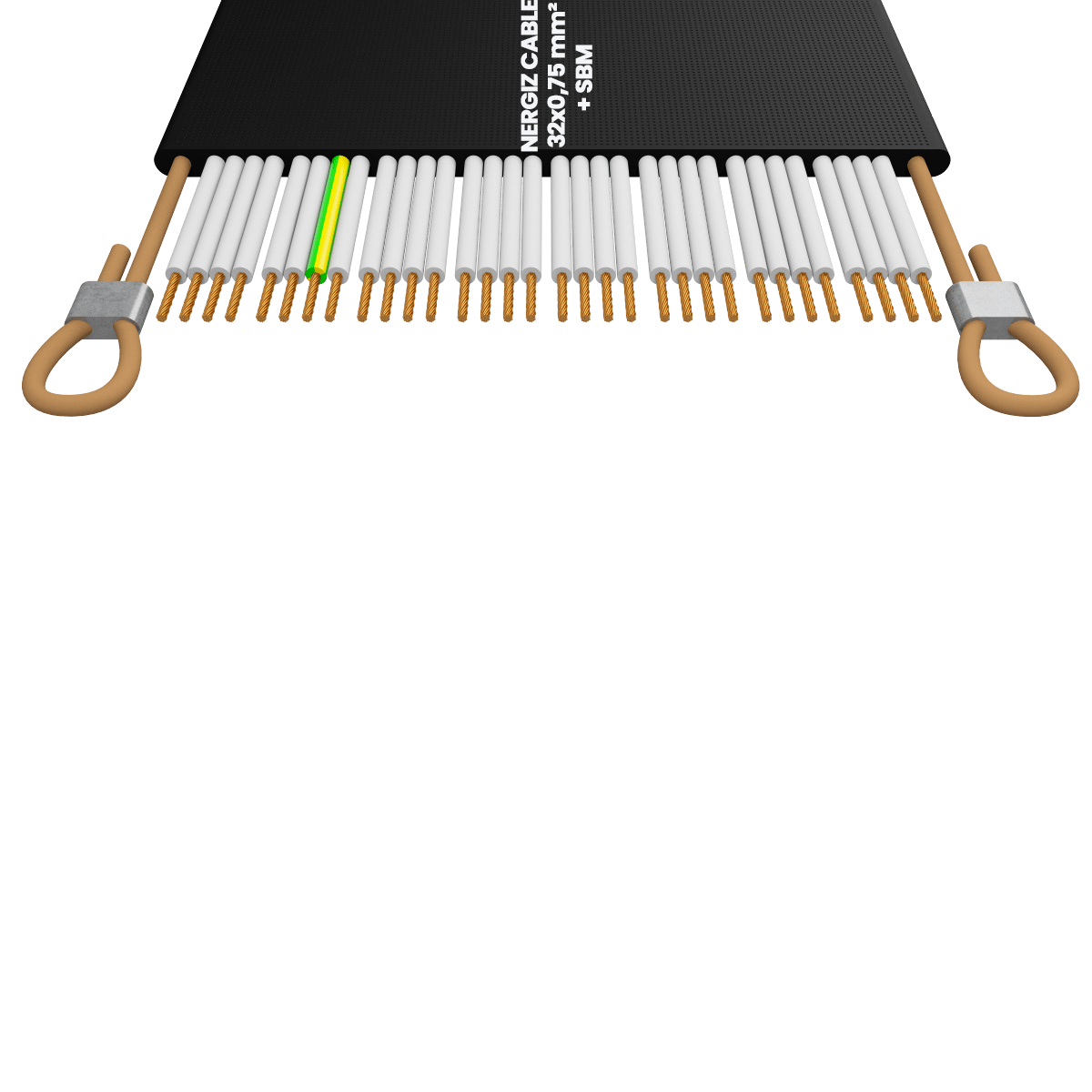 32x0.75mm2 + ÇH Halatlı Yassı Fleksible Kablo