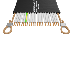 24x1mm2 + ÇH Halatlı Yassı Fleksible Kablo