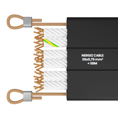 30x0.75mm2 Halatlı Yassı Bükümlü Fleksible Kablo