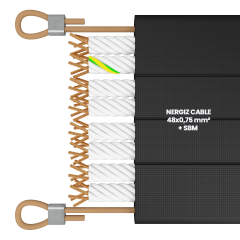 48x0.75mm2 Halatlı Yassı Bükümlü Fleksible Kablo
