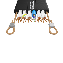 30x0.75mm2 + CAT6 + ÇH Halatlı Data Kablolu Seri Haberleşmeli Yassı Kablo