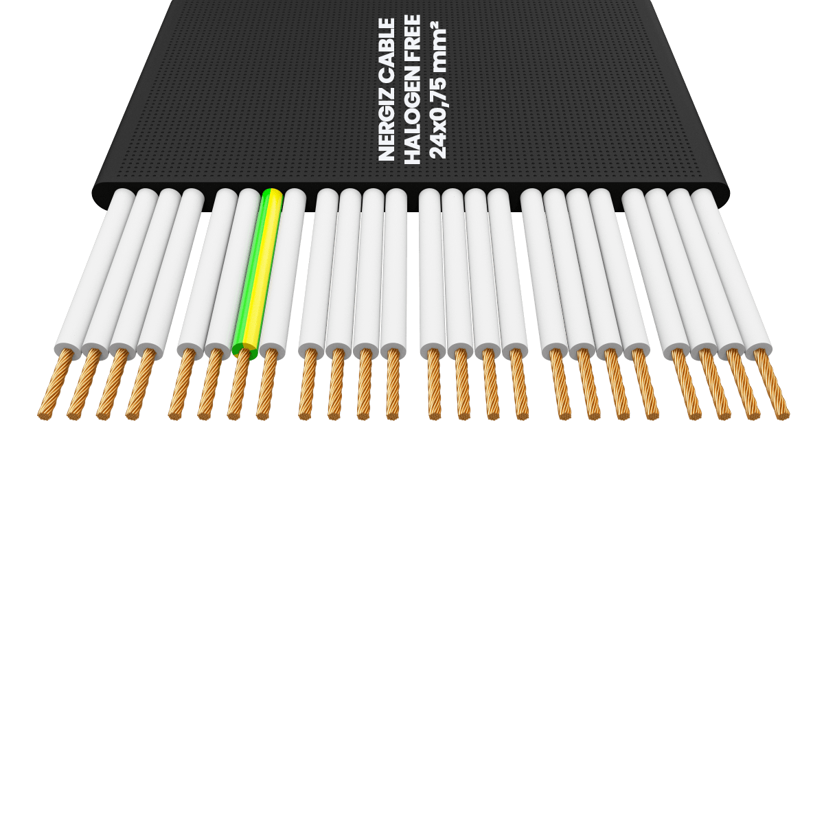 24x1mm2 Halogen Free Yassı Kablo