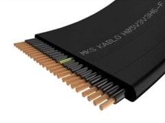 H05V3V3D3H6-F Çelik Halatlı Yüksek Hızlı Yassı Flexible Kablo
