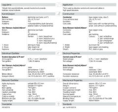 H05V3V3H6-F 28G0.75 + 4x(2x0.34) Seri Haberleşmeli Yassı Kablo